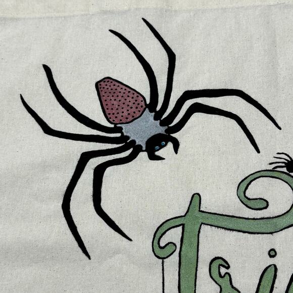 Handmade Halloween Trick-or-Treat Bag – Spider Design Tote for Kids - Picture 7 of 7